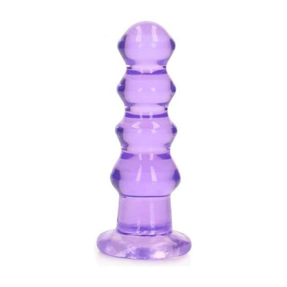 Realrock Crystal Clear Curvy 5.5 In. Dildo/Plug - Purple: The Ultimate Pleasure Partner for Intimate Delights - Adult Naughty Store