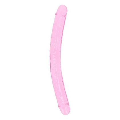 RealRock Crystal Clear Double Dong 13 In. Dual-Ended Dildo - Pink - Ultimate Pleasure for Both Genders