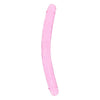 RealRock Crystal Clear Double Dong 13 In. Dual-Ended Dildo - Pink - Ultimate Pleasure for Both Genders