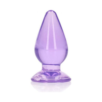 Realrock Crystal Clear 3.5 In. Anal Plug Purple - Premium Transparent Pleasure for All Genders - Adult Naughty Store