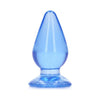 Realrock Crystal Clear 4.5 In. Anal Plug Blue: The Ultimate Transparent Pleasure for All-Gender Anal Stimulation - Adult Naughty Store