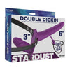 Stardust Double Dickin Dual-function Strap-on With Harness Silicone Purple - Adult Naughty Store