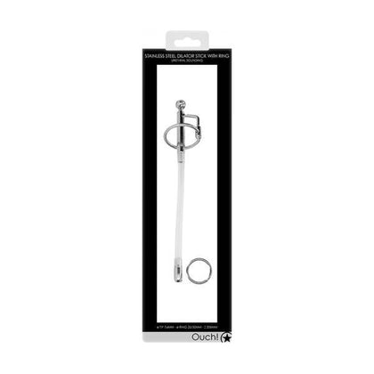Introducing the Exquisitely Pleasurable Metal Dilator Stick - Model DS-76M - Unisex Urethral Sounding Toy - Stimulates Penile and Prostate Sensations - Sleek Silver