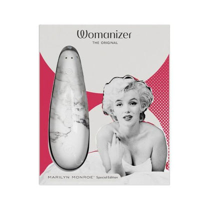 Elegant Pleasure Air Clitoral Stimulator - Womanizer Classic 2 Marilyn Monroe White Marble