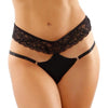 Ren Microfiber Panty with Double-Strap Waistband Black L-XL - Adult Naughty Store