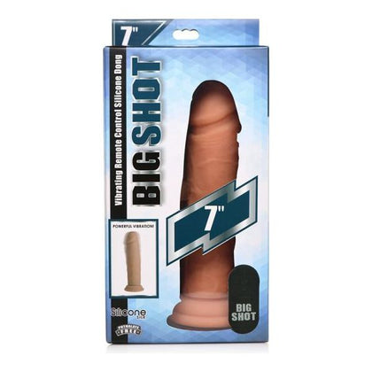 Introducing the SensaPleasure Big Shot 7 In. Vibrating Dildo - Model BSV7-001: The Ultimate Rechargeable Silicone Pleasure Device for All Genders - Designed for Intense Stimulation and Unforg - Adult Naughty Store