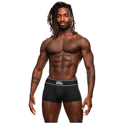 Male Power Modal Rib Pouch Short Black XL - Luxuriously Soft Men's Modal Ribbed Pouch Short for Ultimate Comfort and Support in Intimate Moments - Adult Naughty Store