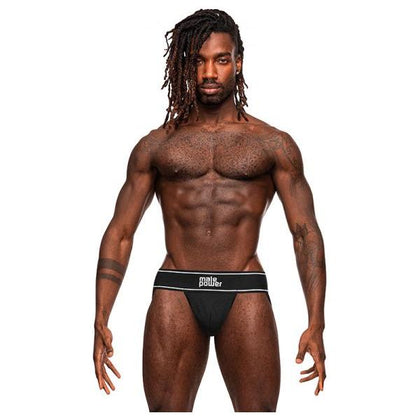 Male Power Modal Rib Jock Black S-m: Luxurious Comfort for Men's Intimate Moments - Adult Naughty Store