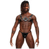 Male Power Men's Leather Libra Black O-s - Chest Harness with Metal Rings and Buckles for Intense Pleasure - Adjustable Straps - Size O-s - Adult Naughty Store