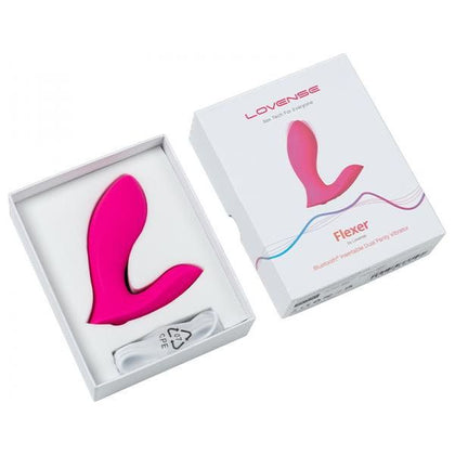 Lovense Flexer Wearable App-Controlled Insertable Panty Vibrator - Model F1001 - Women's G-Spot and Clitoral Stimulation - Midnight Black