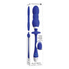 Introducing the Gender X Play Ball Rechargeable Thrusting Silicone Dual Orb Vibrator in Blue - Model GX-2021