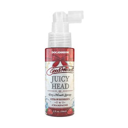 GoodHead Juicy Head Dry Mouth Spray - Strawberries & Champagne - Oral Moisturizer for Enhanced Sensual Fun - 2 fl. oz. Bottle