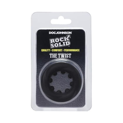 Rock Solid The Twist Silicone C-ring Black - Premium Male Cock Ring for Enhanced Pleasure and Performance - Adult Naughty Store