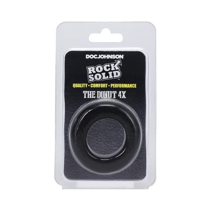 Rock Solid The Donut 4x C-ring Black - Powerful Erection Enhancer for Men, Intensify Pleasure and Performance - Adult Naughty Store