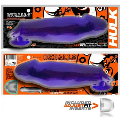 OXBALLS Hulk Gargantic Cocksheath Eggplant - The Ultimate Mega-Sized Penis Sleeve for Intense Pleasure (Model HULK-001, Unisex, Extra Girth and Length, Eggplant Purple) - Adult Naughty Store