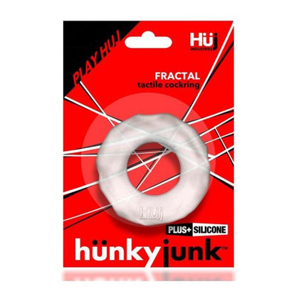 Hunkyjunk Fractal Tactile Cockring Clear Ice - The Ultimate Pleasure Enhancer for Men