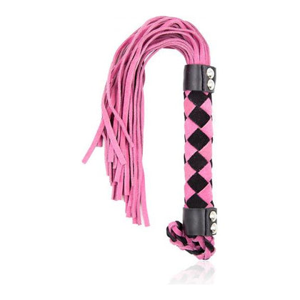 Introducing the Exquisite Ple'sur 15.5 In. Leather Flogger - Pink: A Sensual Delight for Unforgettable Pleasure