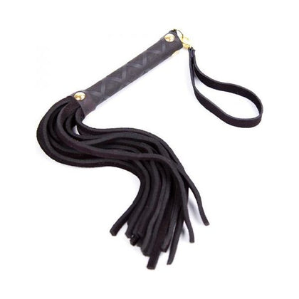 Ple'sur 11-Inch Mini Leather Flogger Black - Premium BDSM Toy for Exquisite Sensations