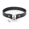 Introducing the Ple'sur PVC Collar with Heart Lock & Key Black: A Sensual Accessory for Captivating Intimacy