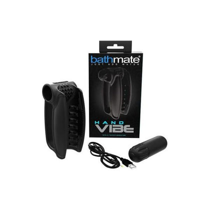 Bathmate Hand Vibe Masturbator - The Ultimate Ergonomic Silicone Pleasure Sleeve for Men - Model HV-5000 - 10 Vibration Settings - Intense Stimulation for Solo Time - Black