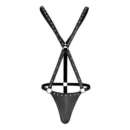 Male Power Fetish Warrior Criss-cross Body Harness Black L-XL - Adult Naughty Store