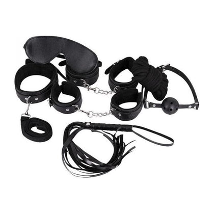 Male Power Leather 7-Pack Lite Bondage Set Black - Premium BDSM Accessories for Men