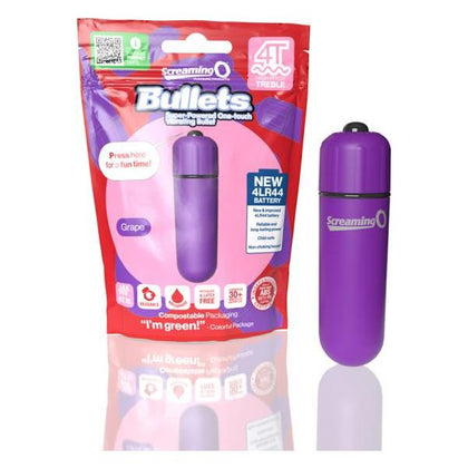 Introducing the Sensational Screaming O 4T Bullet Vibrator - Grape Delight - Adult Naughty Store