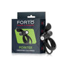 Forto Dual-Ring Vibrating Cockring with Pointer Stimulator - Model FR-10B - Male - Enhances Pleasure - Black - Adult Naughty Store