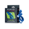 Forto Dual-Ring Vibrating Cockring with Pointer External Stimulator - Model FR-10B, Blue - Adult Naughty Store