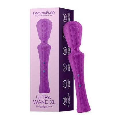 Femmefunn Ultra Wand XL Purple - Powerful Silicone Personal Massager for Intense Pleasure