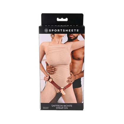 Sportsheets Saffron Monte Adjustable Strap-On Harness for Powerful Pleasure in Scarlet Red - Adult Naughty Store