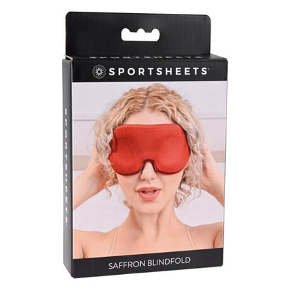 Sportsheets Saffron Blindfold With Memory Foam - Sensory Enhancing Adjustable Sleep Mask - Model SF-1001 - Unisex - Ultimate Comfort and Total Darkness - Black