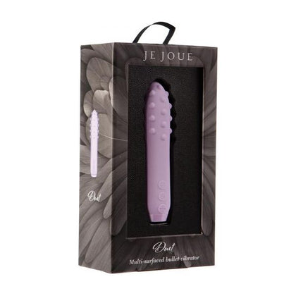 Je Joue Duet Rechargeable Silicone Multi-surfaced Bullet Vibrator - Model D-2023 - Lilac - For All Genders - Intense Pleasure for Clitoral, Nipple, and Thigh Stimulation