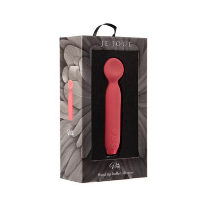 Je Joue Vita Rechargeable Silicone Wand Tip Bullet Vibrator - Watermelon Pink - Adult Naughty Store