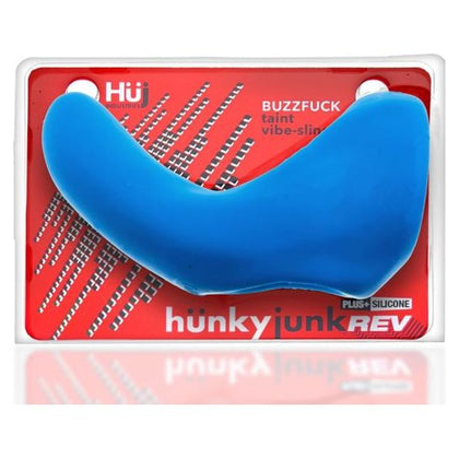 HunkyJunk BuzzFuck Cock & Ball Sling with Taint Vibrator - Model BJ-2001 - Unisex Pleasure - Teal Ice