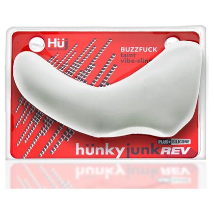 HunkyJunk BuzzFuck Cock & Ball Sling with Taint Vibrator - Model X1 - Male - Intense Pleasure - White Ice