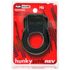 Hünkyjunk Revring Cockring With Bullet Vibrator - Model RJ-001 - Male - Full Body Stimulation - Tar Ice - Adult Naughty Store