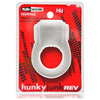 Hünkyjunk Revring Cockring With Bullet Vibrator - Model RVC-1001 - Male - Pleasure Enhancer - White Ice - Adult Naughty Store