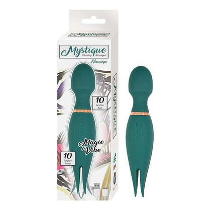 Nasstoys Mystique Vibe Rechargeable Dual Ended Silicone Wand Vibrator Green - Adult Naughty Store