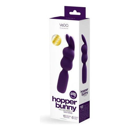 Vedo Hopper Bunny Rechargeable Silicone Mini Wand Vibrator Purple - Adult Naughty Store