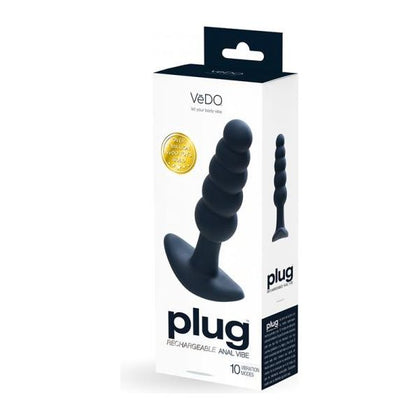 Vedo Plug Rechargeable Silicone Vibrating Anal Plug Black - Adult Naughty Store