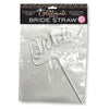 Introducing the Glitterati Party Bride Straw White - Elegant Twisty Straw for Bachelorette Parties - Adult Naughty Store