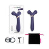 Fireball Rechargeable Dual Ended Silicone Body Massager & Vibrator - Model FBR-2021 - Unisex - Full Body Pleasure - Midnight Indigo - Adult Naughty Store