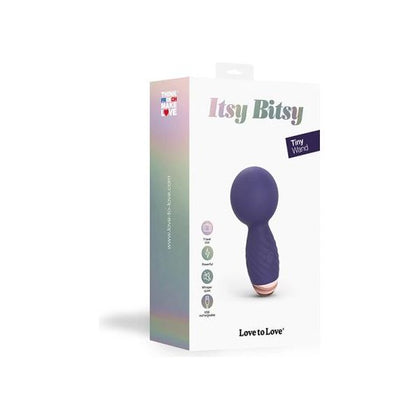 Love To Love Itsy Bitsy Rechargeable Silicone Mini Wand Vibrator Midnight Indigo - Adult Naughty Store