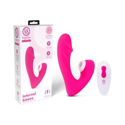 Introducing the Together Internal Kiss Remote Control Vibe Pink - The Ultimate Dual-Stimulation Pleasure Device