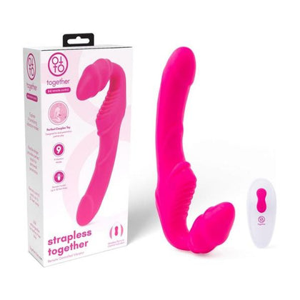 Strapless Together RC Vibrator - Model X1: Ultimate Couples' Pleasure Device - Pink - Adult Naughty Store