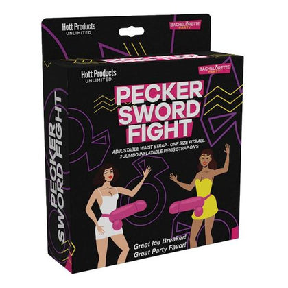 Introducing the Pecker Sword Fight Game Strap On Large Penis (2 Pack) - The Ultimate Adult Party Game!
