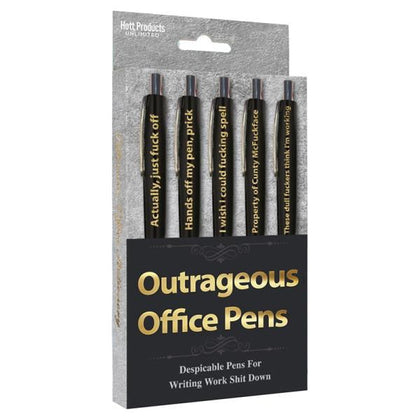 Introducing the Outrageous Office Pens Set of 5 - The Ultimate Collection of Bold and Unapologetic Writing Tools!