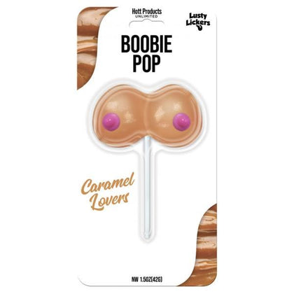 Sweet Pleasures Boobie Pop Caramel Lovers - Adult Candy Toy for Sensual Delights - Model BPC-001 - Unisex - Nipple Stimulation - Delicious Caramel Flavor - Seductive Brown - Adult Naughty Store