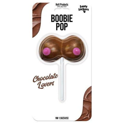 Introducing the Sensual Delights Boobie Pop Chocolate Lovers - Exquisite Chocolate-Shaped Hard Candy on a Stick for Ultimate Pleasure - Model BPC-001, Designed for All Genders, Perfect for In - Adult Naughty Store